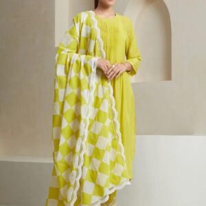 WOMES PARTY WEAR AND FORMAL ALL TIME SUITED KURTIS 3 PIECE SET FOR WOMENS (ROYAL)