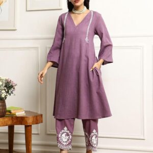 WOMES PARTY WEAR AND FORMAL ALL TIME SUITED KURTIS 3 PIECE SET FOR WOMENS (ROYAL)
