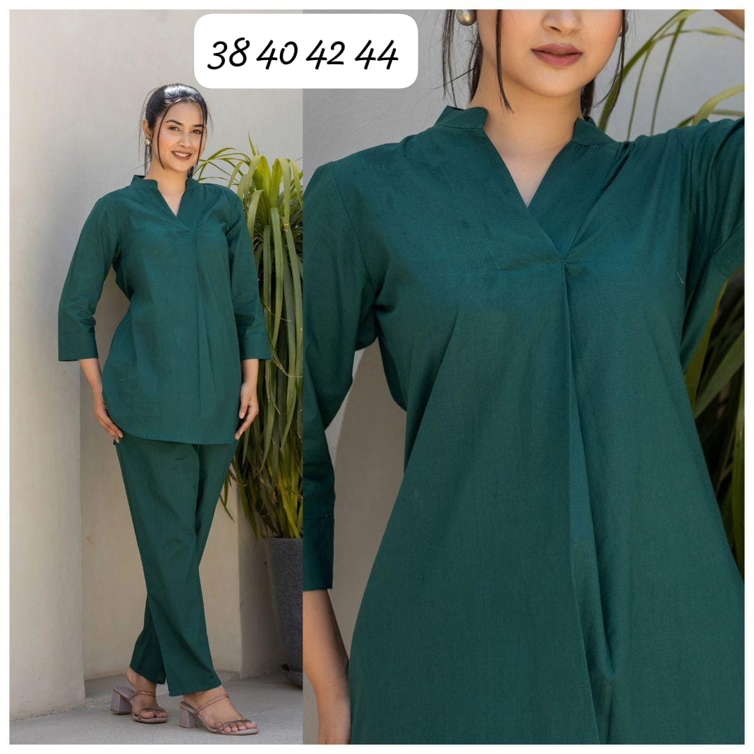 WOMES PARTY WEAR AND FORMAL NIGHT WEAR KOREAN TOPS KURTIS 3 PIECE SET FOR WOMENS (ROYAL)