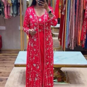 WOMES PARTY WEAR AND FORMAL ALL TIME SUITED KURTIS 3 PIECE SET FOR WOMENS (ROYAL)