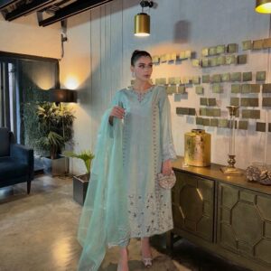 WOMES PARTY WEAR AND FORMAL ALL TIME SUITED KURTIS 3 PIECE SET FOR WOMENS (ROYAL)