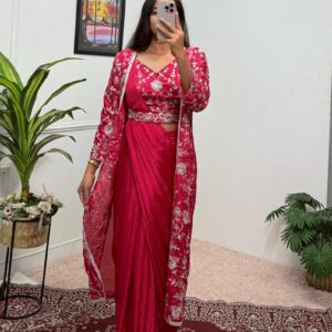 WOMES PARTY WEAR AND FORMAL ALL TIME SUITED KURTIS 3 PIECE SET FOR WOMENS (ROYAL)