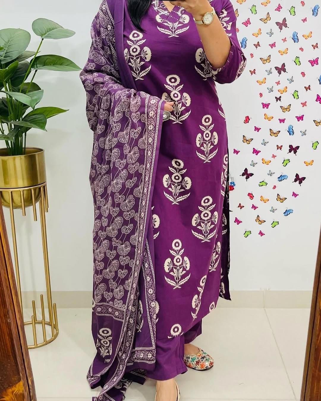 WOMES PARTY WEAR AND FORMAL ALL TIME SUITED KURTIS 3 PIECE SET FOR WOMENS (ROYAL)