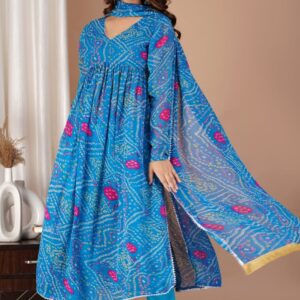 WOMES PARTY WEAR AND FORMAL ALL TIME SUITED KURTIS 3 PIECE SET FOR WOMENS (ROYAL)