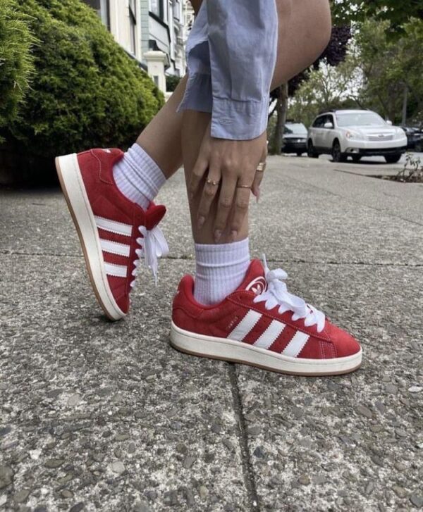 ADIDAS ORIGINAL CAMPUS BLOODY RED PREMIUM SHOES - Image 2
