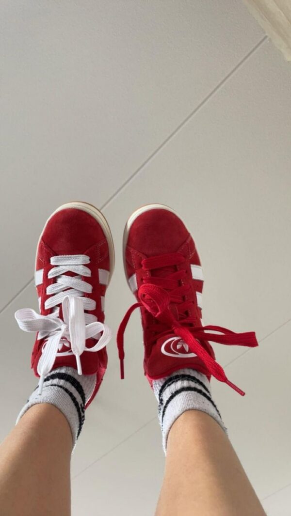 ADIDAS ORIGINAL CAMPUS BLOODY RED PREMIUM SHOES - Image 4