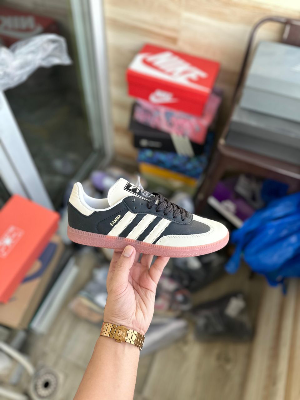 ADIDAS SAMBA WONDER BLACK  PREMIUM SHOES