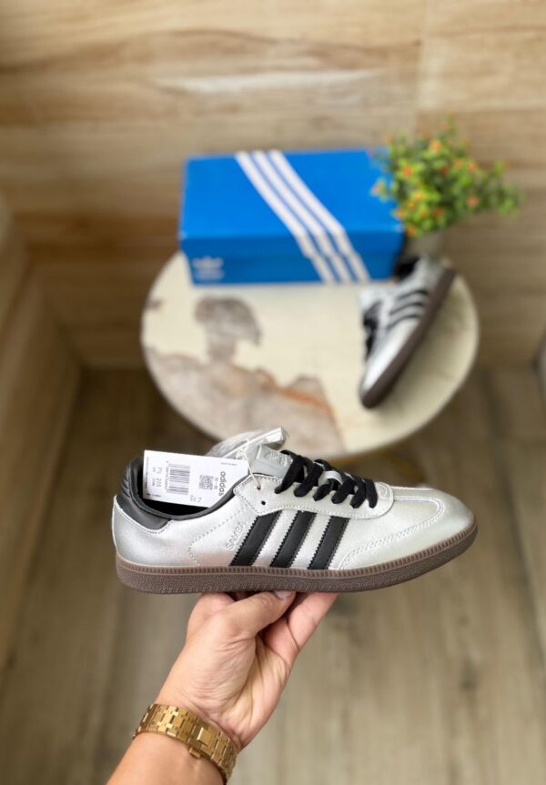 ADIDAS ORIGINAL SAMBA SILVER PREMIUM EDITION SHOES (SK 1900) - Image 6
