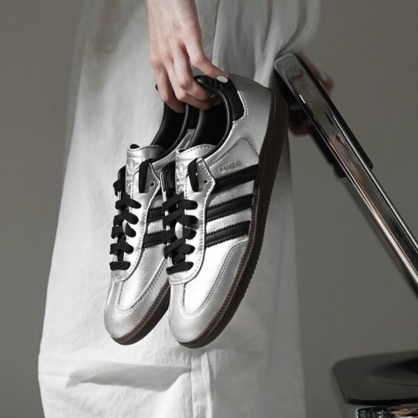 ADIDAS ORIGINAL SAMBA SILVER PREMIUM EDITION SHOES (SK 1900) - Image 7