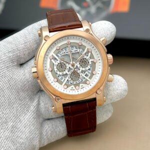 MONT BLACK MENS PREMIUM WATCH CHRONOGRAPH BROWN STRAP