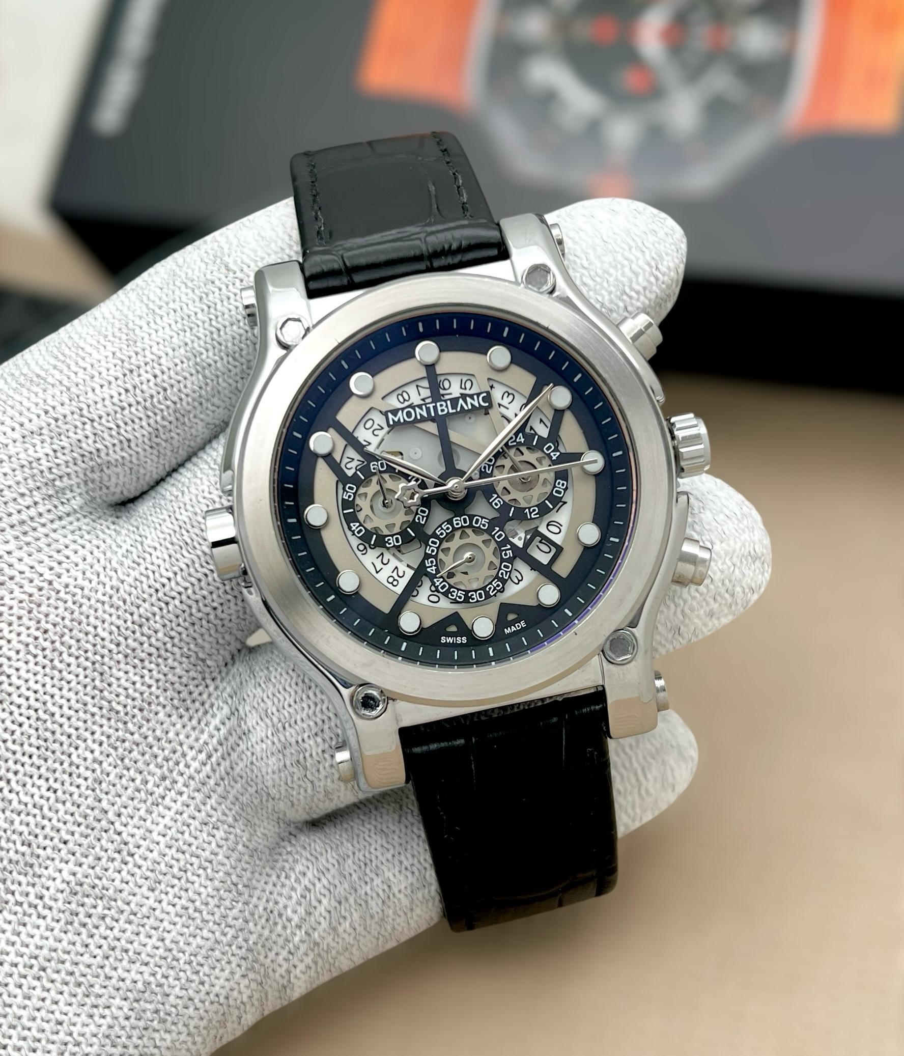 MONT BLACK MENS PREMIUM WATCH BLACK STRAP PREMIUM WATCH STYLISH AUTHENTIC