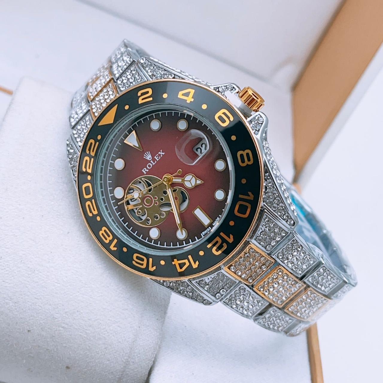 ROLEX MENS DIAMOND COVERED PREMIUM WATCH ESPECIALLY HANDCRAFTED FOR FUNCTION WEAR