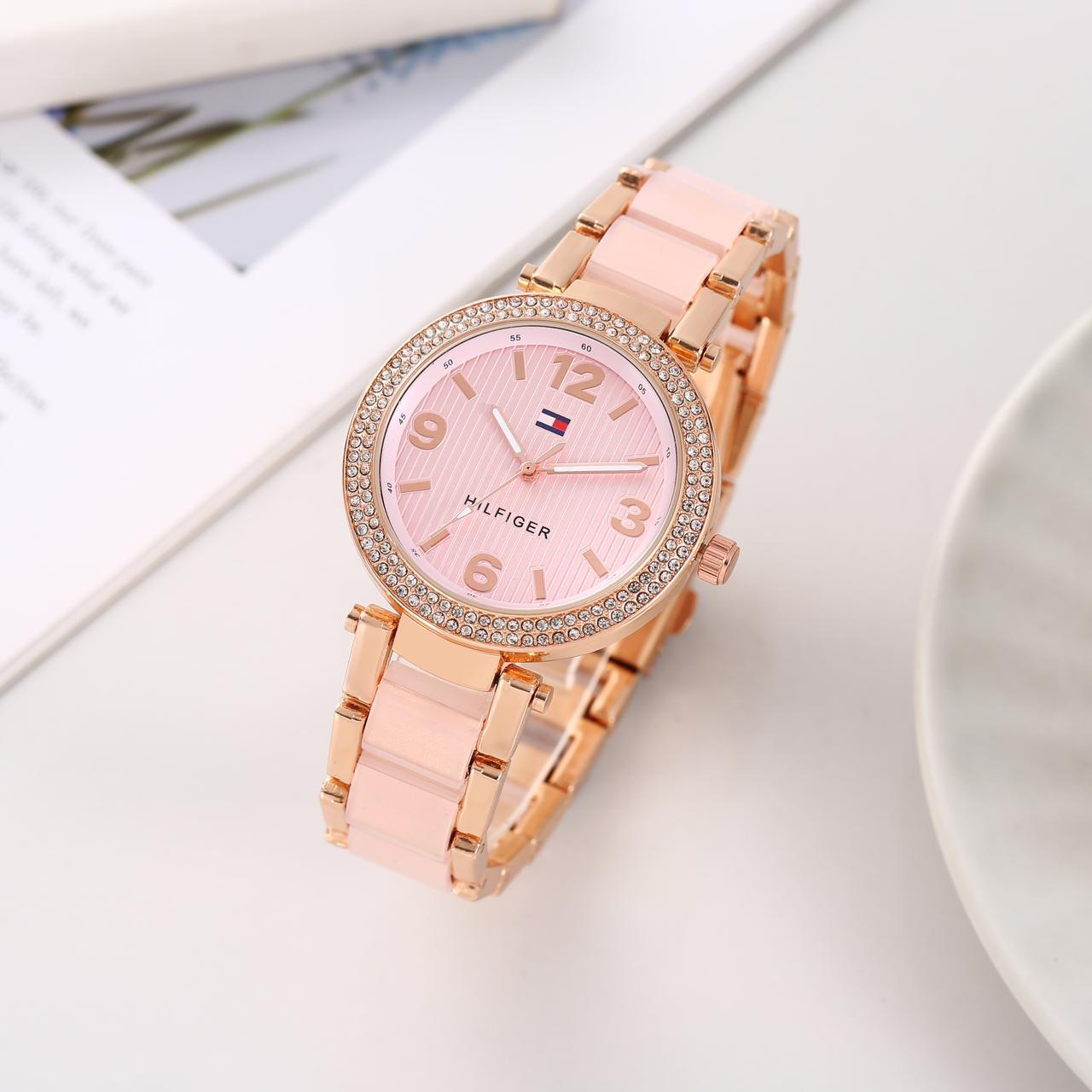 TOMMY HILFIGER RAINBOW EDITION WOMENS PREMIUM CRYSTAL CUSTOMISED WATCH