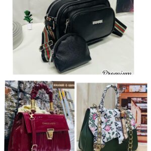 IMPORTED WOMENS PURE LEATHER HIGH QUALITY COMBO PACK OF 3 HANDBAGS FOR ALL STYLES