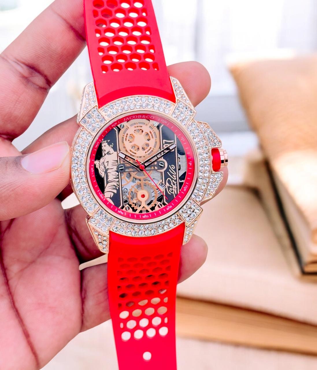 JACOB & CO MENS LUXURY AND ROYAL LOOK PREMUIM WATCH AUTOMATIC MODEL ONLY FOR LUXURY PEOPLE MENS