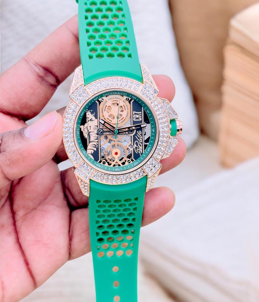 JACOB & CO MENS LUXURY AND ROYAL LOOK PREMUIM WATCH AUTOMATIC MODEL ONLY FOR LUXURY PEOPLE MENS