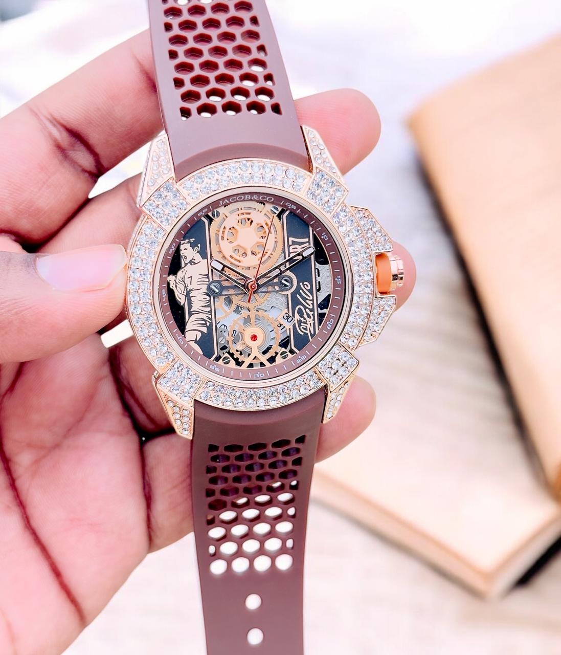 JACOB & CO MENS LUXURY AND ROYAL LOOK PREMUIM WATCH AUTOMATIC MODEL ONLY FOR LUXURY PEOPLE MENS