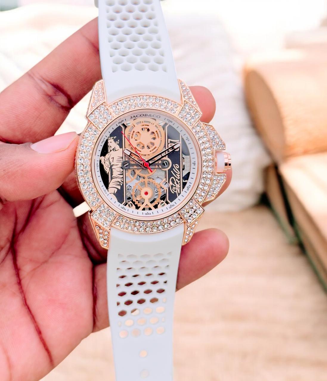 JACOB & CO MENS LUXURY AND ROYAL LOOK PREMUIM WATCH AUTOMATIC MODEL ONLY FOR LUXURY PEOPLE MENS