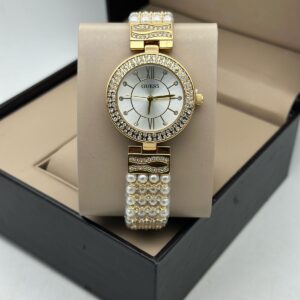 GUESS STAINLESS STEEL PLAIN NO DESIGNED WOMENS PREMIUM WATCH