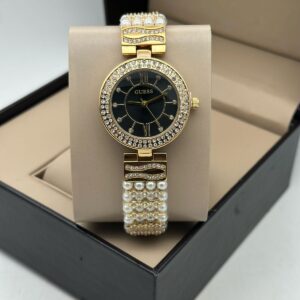 GUESS STAINLESS STEEL PLAIN NO DESIGNED WOMENS PREMIUM WATCH