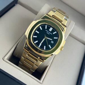 PATEK PHILIPPE GOLD DIAL STAINLESS STEEL MENS PREMIUM WATCH