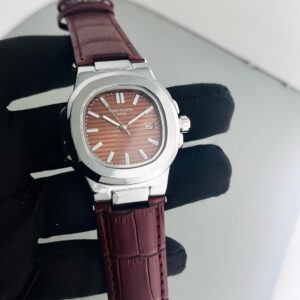 PATEK PHILIPPE  STAINLESS STEEL LEATHER STRAP MENS PREMIUM WATCH