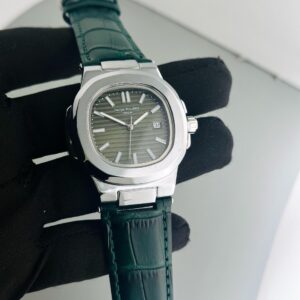 PATEK PHILIPPE  STAINLESS STEEL LEATHER STRAP MENS PREMIUM WATCH