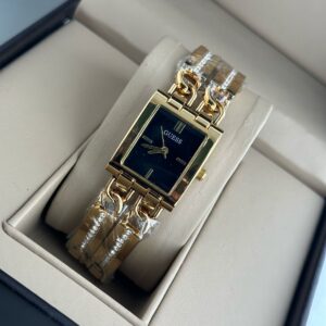 GUESS DOUBLE ROUND STAINLESS STEEL RECTANGLE DIAL WOMENS PREMIUM WATCH