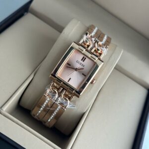 GUESS DOUBLE ROUND STAINLESS STEEL RECTANGLE DIAL WOMENS PREMIUM WATCH