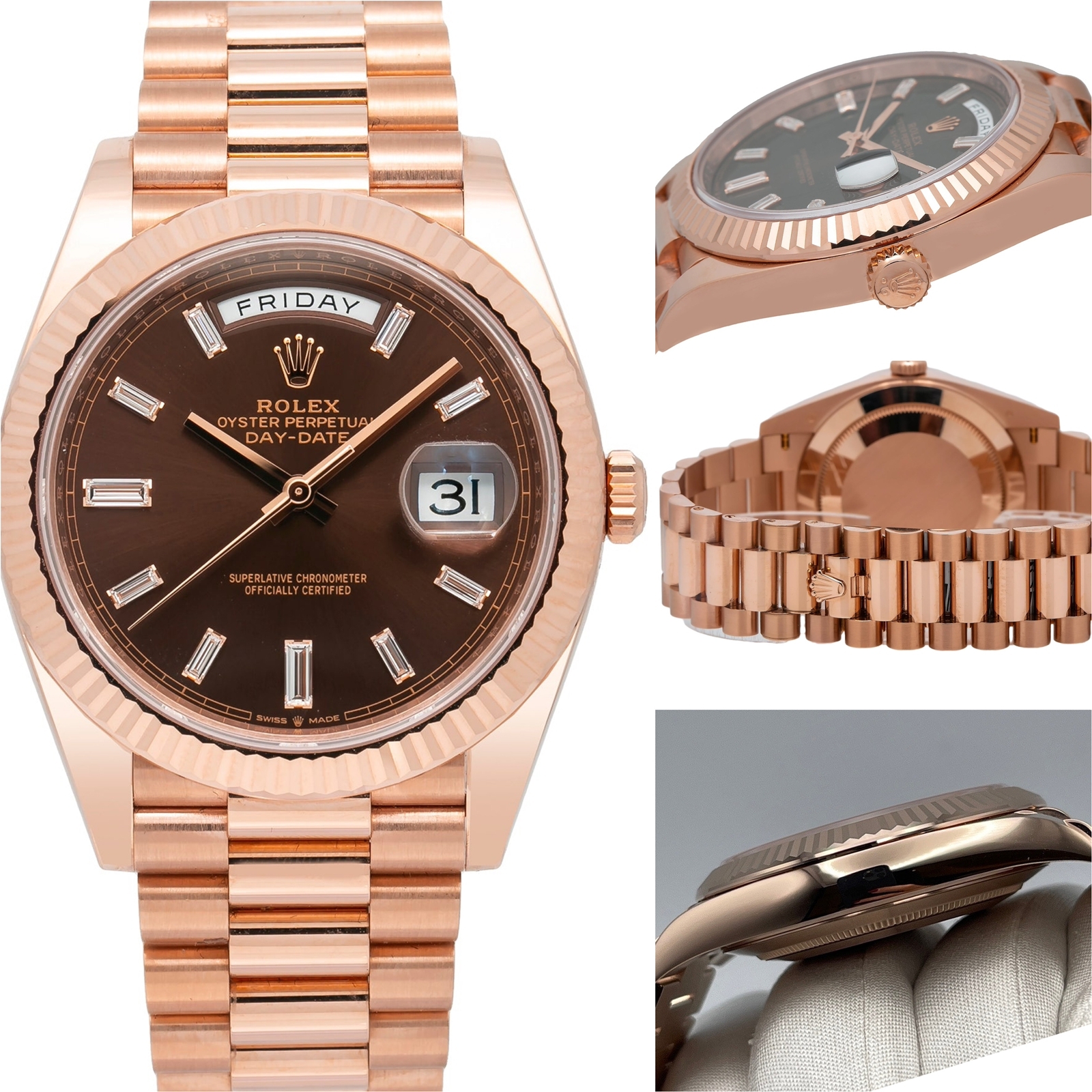 ROLEX ROSEGOLD SATINLESS STEEL MENS PREMIUM WATCH