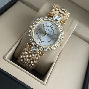 GUESS FLOWER EDITION CIRCLE DIAL WOMENS PREMIUM WATCH