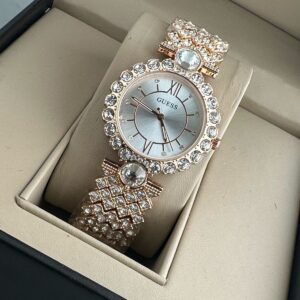 GUESS FLOWER EDITION CIRCLE DIAL WOMENS PREMIUM WATCH