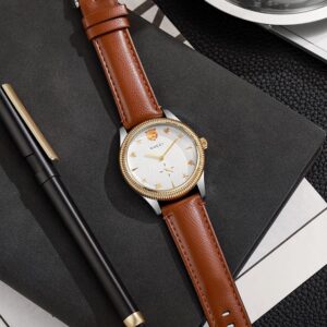 GUCCI MENS STRAP CIRCLE DIAL PREMIUM WATCH