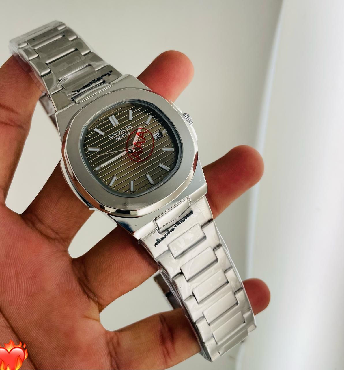 PATEK PHILIPPE SQUARE DIAL STAINLESS STEEL MENS PREMIUM WATCH