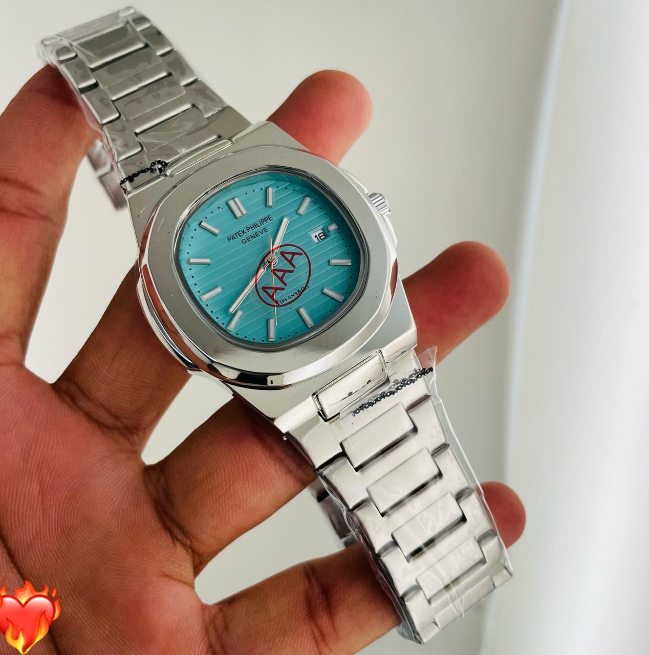 PATEK PHILIPPE SQUARE DIAL STAINLESS STEEL MENS PREMIUM WATCH