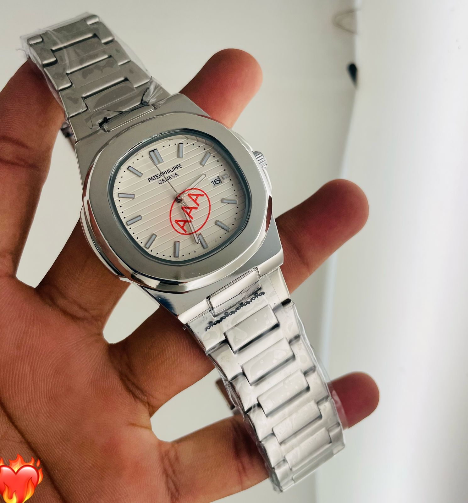 PATEK PHILIPPE SQUARE DIAL STAINLESS STEEL MENS PREMIUM WATCH