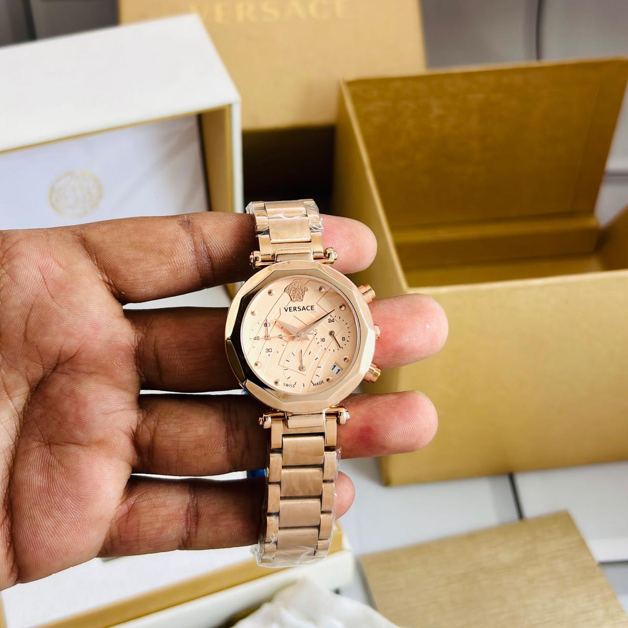 VERSACE NATURAL WOMENS PREMIUM COLOURFUL WATCH