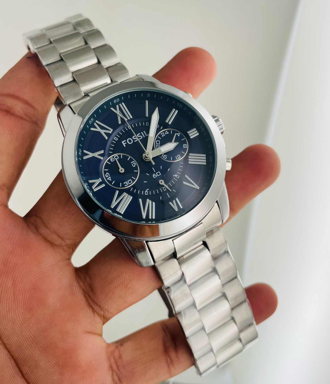 FOSSIL MENS JAPAN MOVEMENT STAINLESS STEEL MENS PREMIUM WATCH STAINLESS STEEL