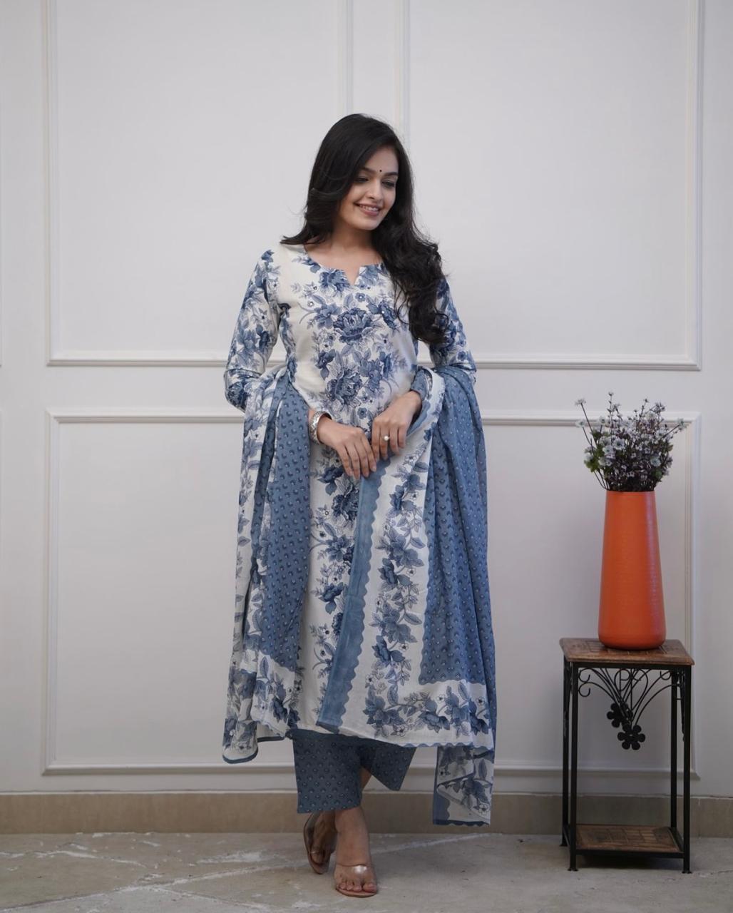 ROYAL WOMENS PREMIUM TOPS KURTIS 3 PIECE SETS