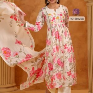 ROYAL WOMENS PREMIUM TOPS KURTIS 3 PIECE SETS