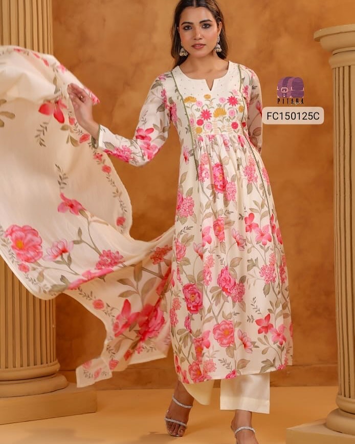 ROYAL WOMENS PREMIUM TOPS KURTIS 3 PIECE SETS