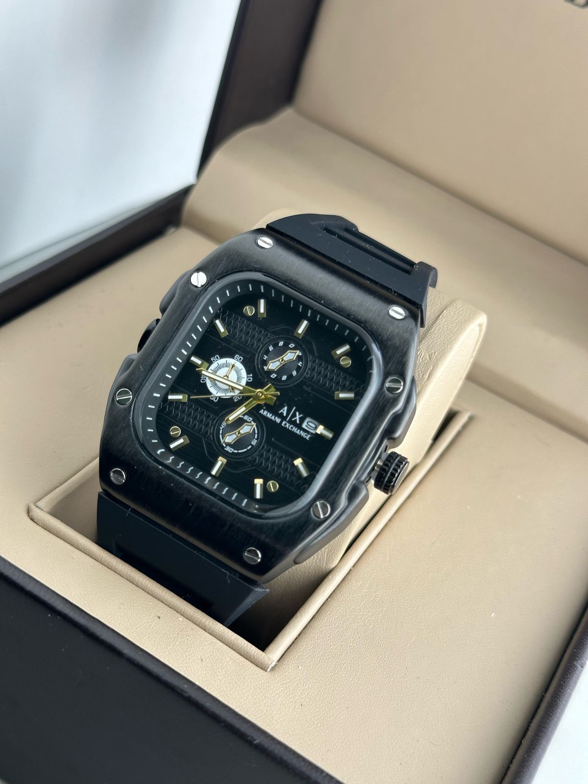 EMPORIO ARMANI ARMANI EXCHANGE MENS STRAP EDITION RECTANGLE DIAL