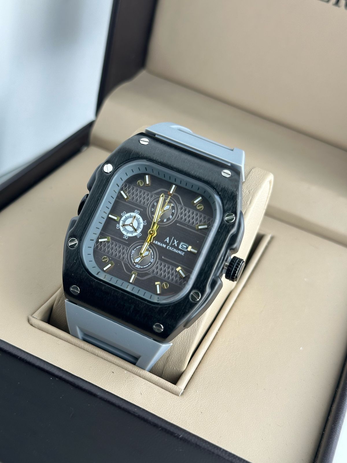 EMPORIO ARMANI ARMANI EXCHANGE MENS STRAP EDITION RECTANGLE DIAL