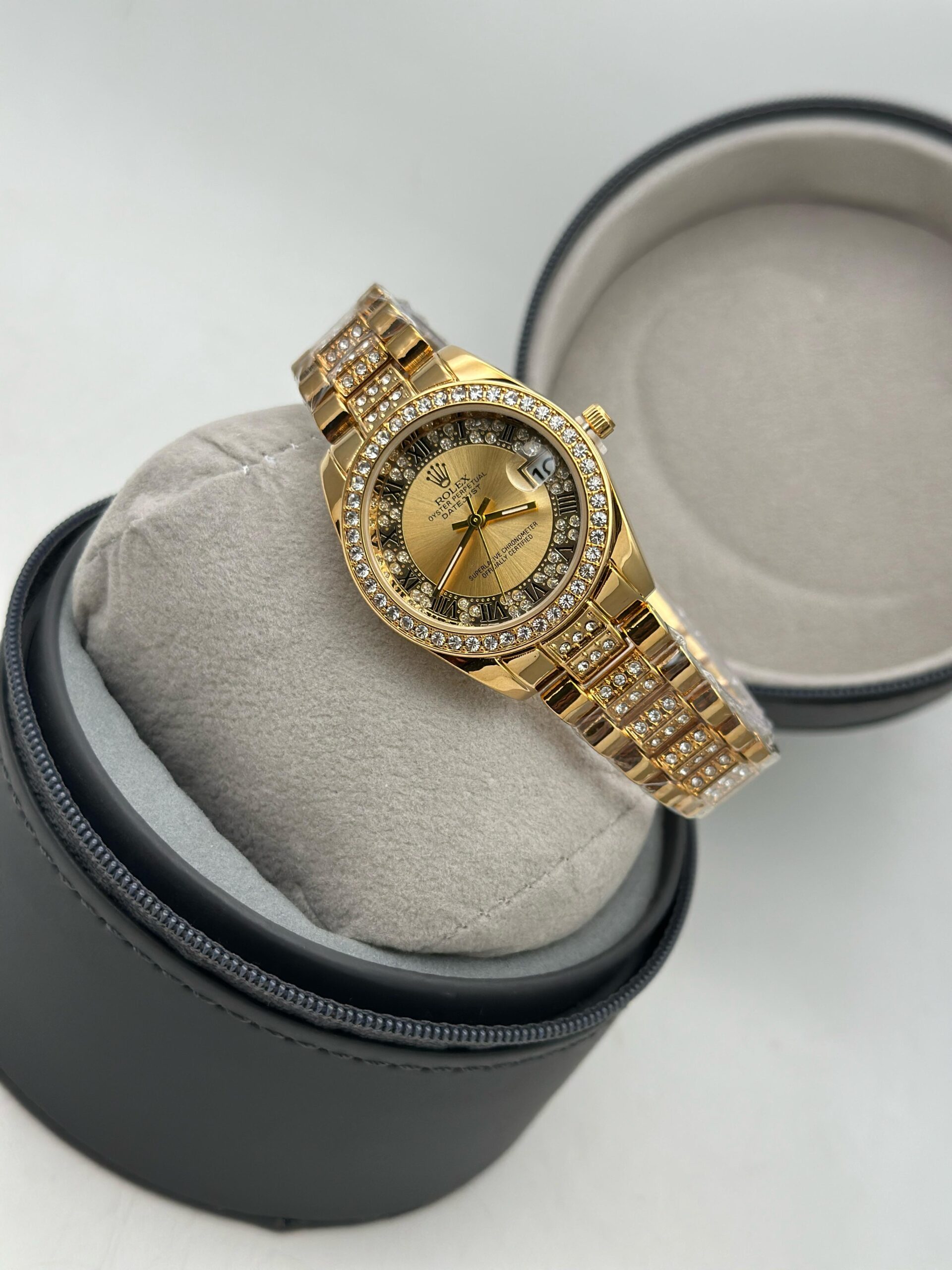 ROLEX WOMENS GOLD SILVER CHRONO GRAPH MENS PREMIUM EDITION WATCH