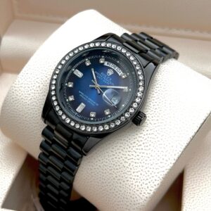 ROLEX MENS STAINLESS STEEL HIGH QUALITY DIAMOND COVERED PREMIUM WATCH