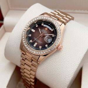ROLEX MENS STAINLESS STEEL HIGH QUALITY DIAMOND COVERED PREMIUM WATCH