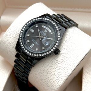 ROLEX MENS STAINLESS STEEL HIGH QUALITY DIAMOND COVERED PREMIUM WATCH