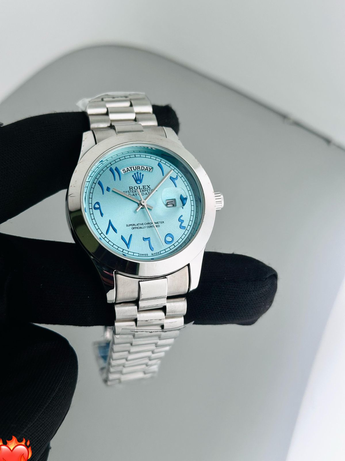 ROLEX MENS DAY DATE STAINLESS STEEL PREMIUM EDITION