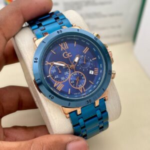 GUESS BLUE STAINLESS STEEL BLUE EDITION MENS PREMIUM WATCH