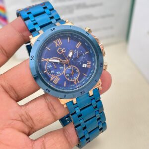 GUESS BLUE STAINLESS STEEL BLUE EDITION MENS PREMIUM WATCH